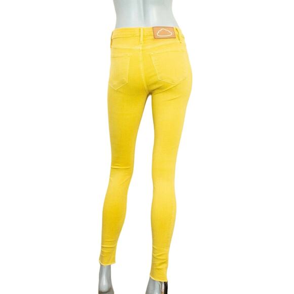 FRAME Denim Le High Skinny Jeans in Citrine Yellow Women's Size 25 - Picture 2 of 10
